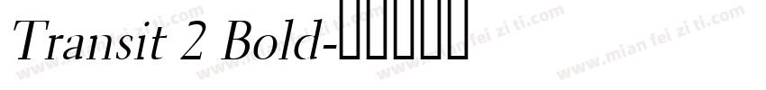 Transit 2 Bold字体转换